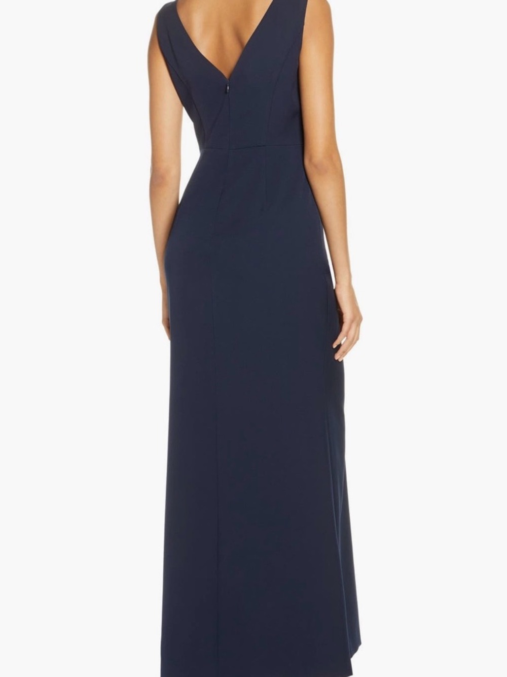 Eliza J Navy Sleeveless Ruffle-Accent Maxi Dress - Picture 3 of 14